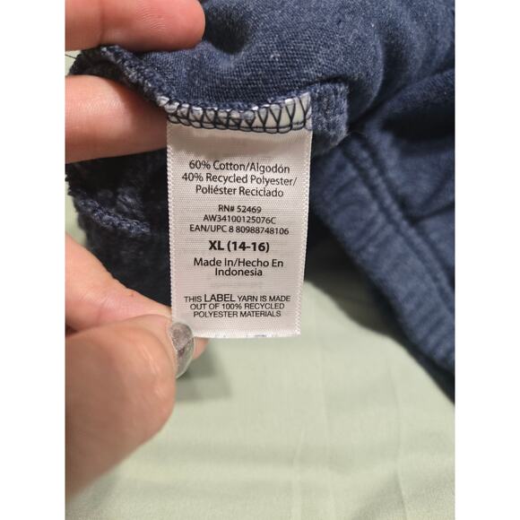 Athletic works xl 14-16 kids blue jogger style sweatpants - Picture 6 of 7